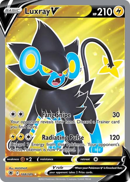 Luxray V, Pokémon card ASR 168 — Astral Radiance set