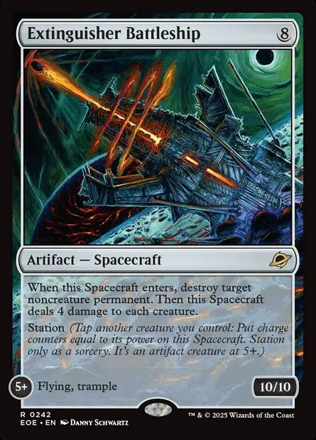 Extinguisher Battleship, Magic card EOE 242 — Edge of Eternities set