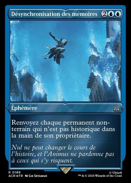 Désynchronisation des mémoires, carte Magic ACR 189 — extension Assassin's Creed