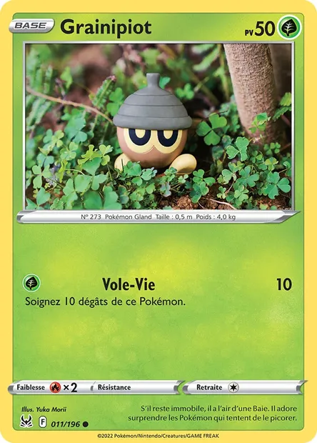 Grainipiot, carte Pokémon LOR 011 — extension Origine Perdue
