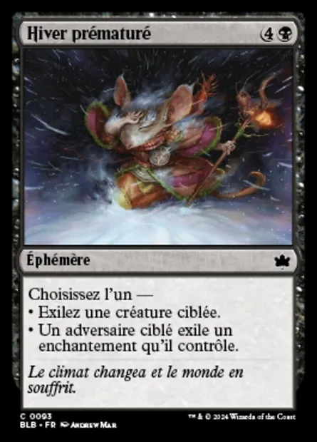 Hiver prématuré, carte Magic BLB 93 — extension Bloomburrow