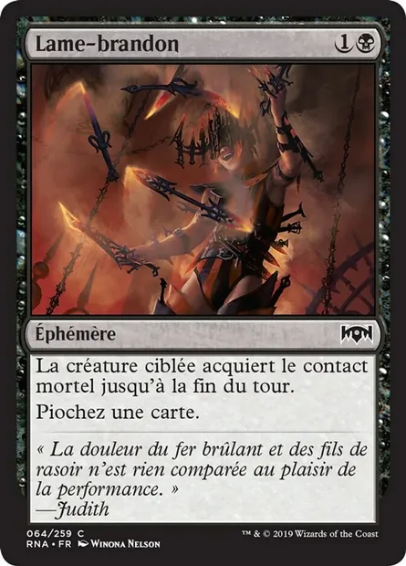 Lame-brandon, carte Magic RNA 64 — extension L'allégeance de Ravnica