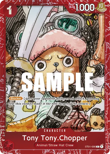 Tony Tony.Chopper, One Piece card ST01-006 — Straw Hat Crew set