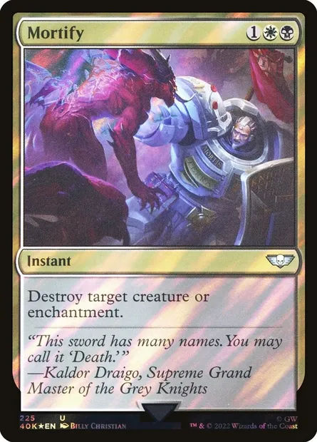 Mortify, Magic card 40K 225★ — Warhammer 40,000 Commander set