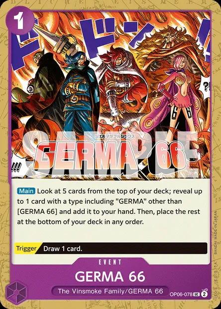 GERMA 66, carte One Piece OP06-078 — extension ONE PIECE CARD THE BEST