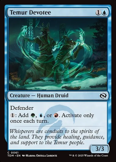 Temur Devotee, Magic card TDM 61 — Tarkir: Dragonstorm set