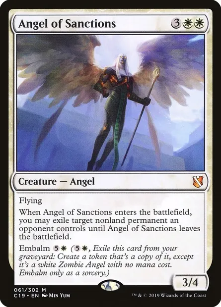 Angel of Sanctions, Magic card C19 61 — Commander 2019 set