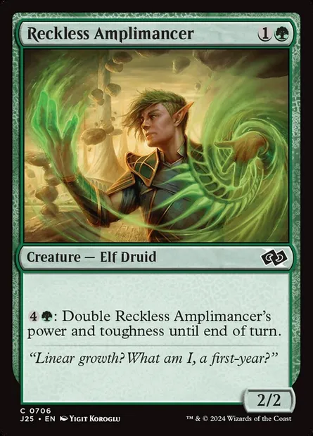 Reckless Amplimancer, Magic card J25 706 — Foundations Jumpstart set