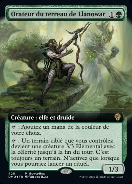 Orateur du terreau de Llanowar, carte Magic DMU 428 — extension Dominaria Uni