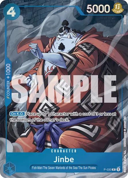 Jinbe, One Piece card P-030 — Promotion card set