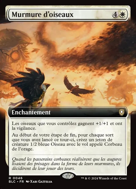 Murmure d'oiseaux, carte Magic BLC 46 — extension Bloomburrow Commander