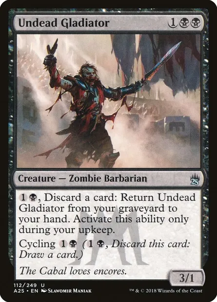 Undead Gladiator, Magic card A25 112 — Masters 25 set