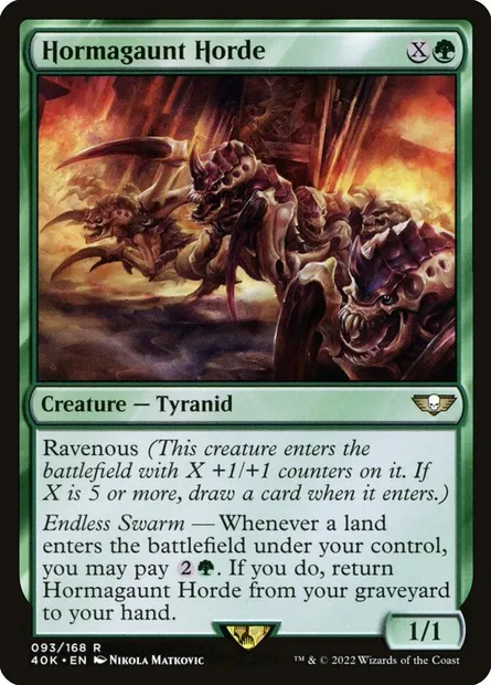 Hormagaunt Horde, Magic card 40K 93 — Warhammer 40,000 Commander set