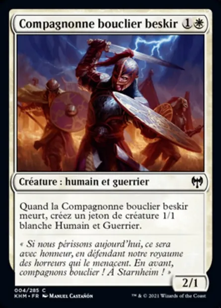 Compagnonne bouclier beskir, carte Magic KHM 4 — extension Kaldheim