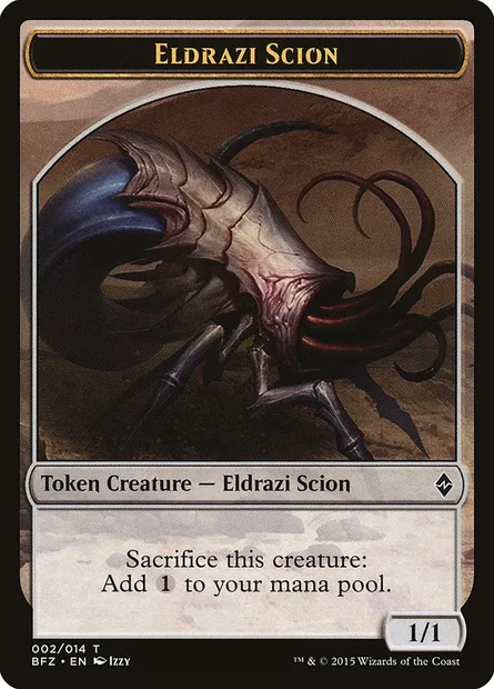 Eldrazi Scion, carte Magic TBFZ 2 — extension Battle for Zendikar Tokens