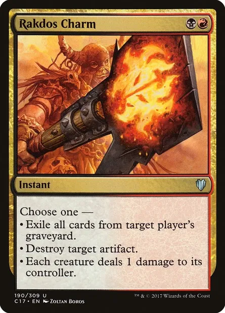Rakdos Charm, Magic card C17 190 — Commander 2017 set
