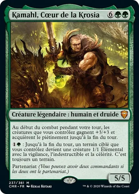 Kamahl, Cœur de la Krosia, carte Magic CMR 237 — extension Commander Legends