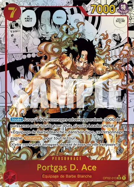 Portgas D. Ace, carte One Piece OP02-013 — extension PARAMOUNT WAR