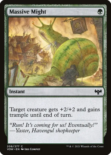Massive Might, Magic card VOW 208 — Innistrad: Crimson Vow set