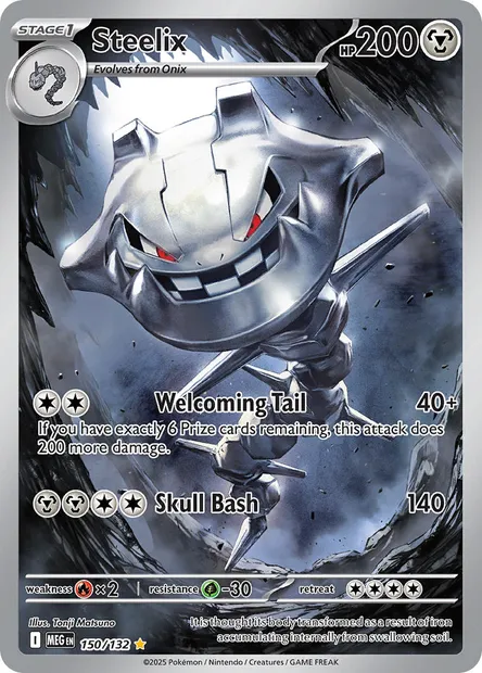 Steelix, Pokémon card MEG 150 — Mega Evolution set