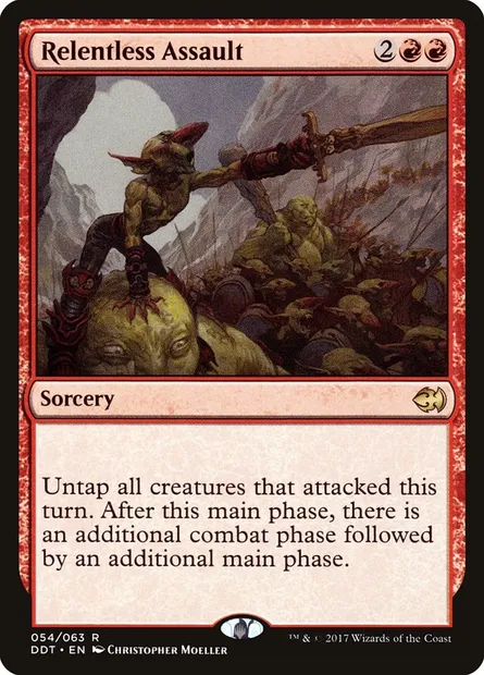 Relentless Assault, Magic card DDT 54 — Duel Decks: Merfolk vs. Goblins set