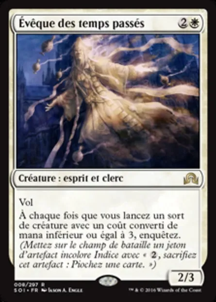 Évêque des temps passés, carte Magic SOI 8 — extension Ténèbres sur Innistrad
