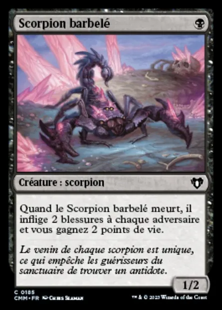 Scorpion barbelé, carte Magic CMM 185 — extension Commander Masters