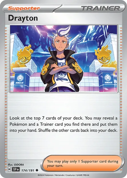 Drayton, Pokémon card SSP 174 — Surging Sparks set
