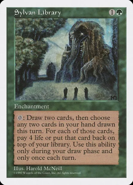 Sylvan Library, Magic card 5ED 329 — Fifth Edition set