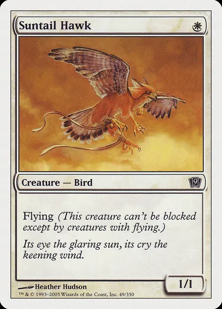 Suntail Hawk, Magic card 9ED 49 — Ninth Edition set