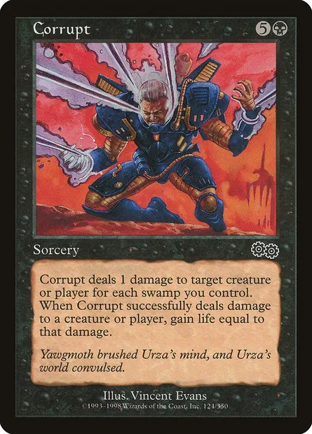 Corrupt, Magic card USG 124 — Urza's Saga set