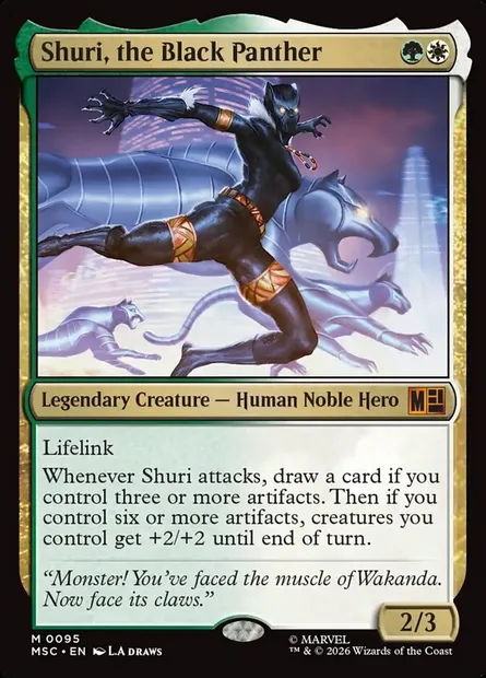 Shuri, the Black Panther, Magic card MSC 95 — Marvel Super Heroes Commander set