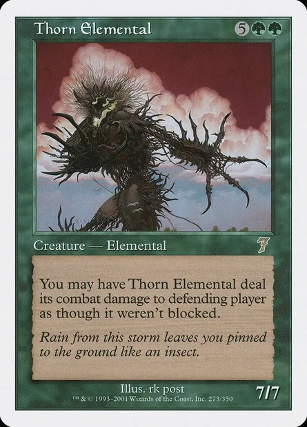 Thorn Elemental, Magic card 7ED 273 — Seventh Edition set