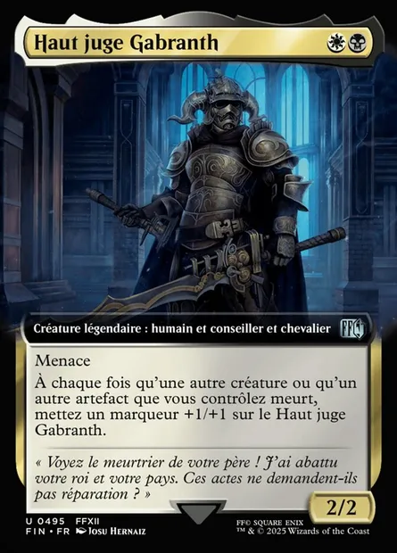 Haut-juge Gabranth, carte Magic FIN 495 — extension Final Fantasy