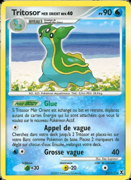 Tritosor Mer Orient Niv. 40, carte Pokémon RR 21 — extension Rivaux Émergeants