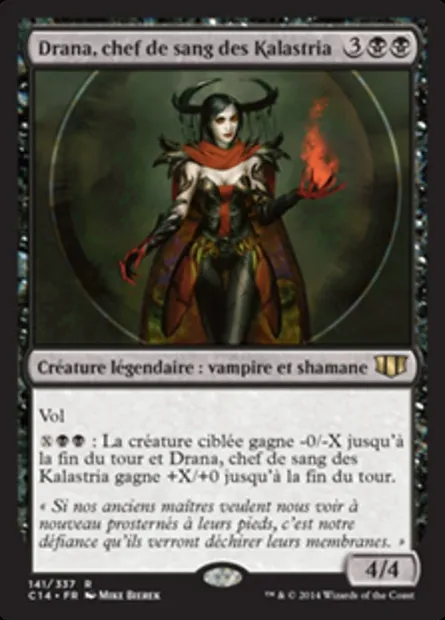 Drana, chef de sang des Kalastria, carte Magic C14 141 — extension Commander 2014