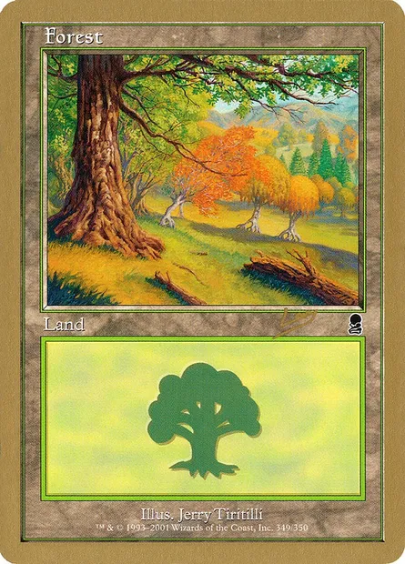 Forest, Magic card WC02 rl349 — World Championship Decks 2002 set