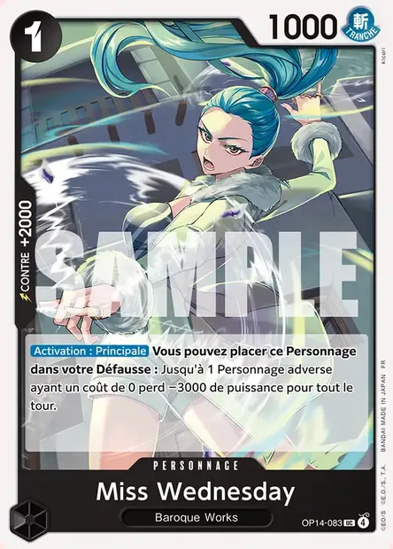 Miss Wednesday, carte One Piece OP14-083 — extension LES SEPT DE LA MER D'AZUR