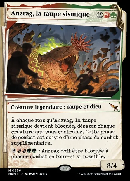 Anzrag, la taupe sismique, carte Magic MKM 356 — extension Murders at Karlov Manor