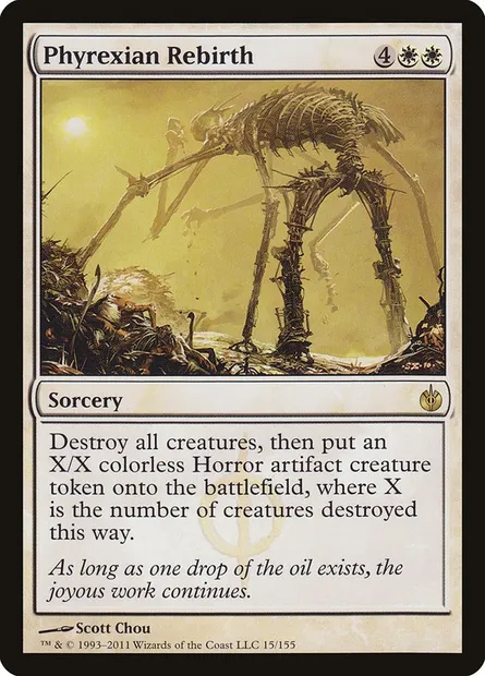 Phyrexian Rebirth, Magic card MBS 15 — Mirrodin Besieged set