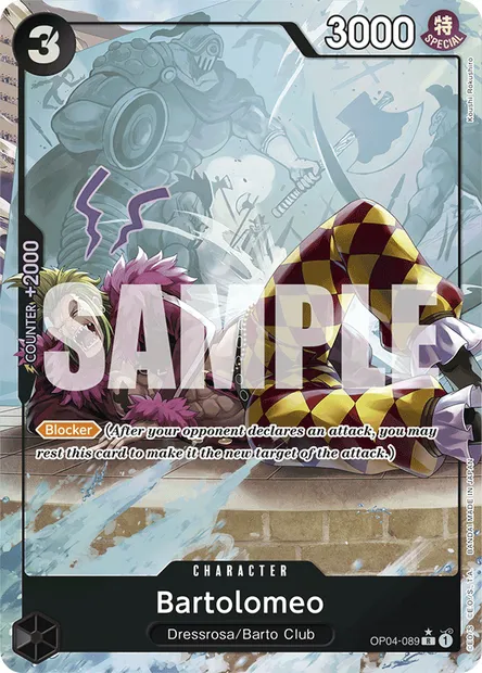 Bartolomeo, One Piece card OP04-089 — KINGDOMS OF INTRIGUE set