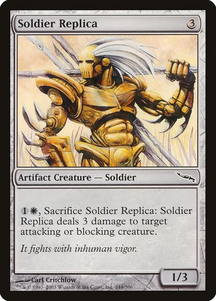 Soldier Replica, Magic card MRD 244 — Mirrodin set