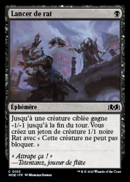 Lancer de rat, carte Magic WOE 103 — extension Wilds of Eldraine
