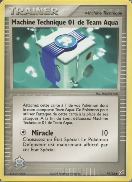 Machine Technique 01 de Team Aqua, carte Pokémon MA 79 — extension EX Team Magma vs Team Aqua