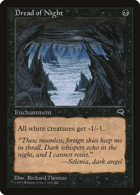 Dread of Night, Magic card TMP 130 — Tempest set