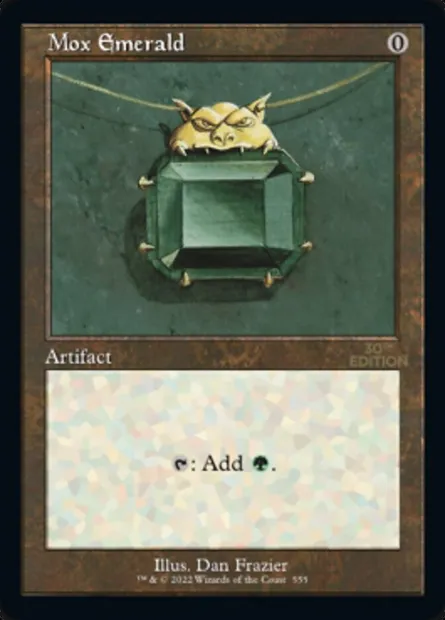 Mox Emerald, carte Magic 30A 555 — extension 30th Anniversary Edition