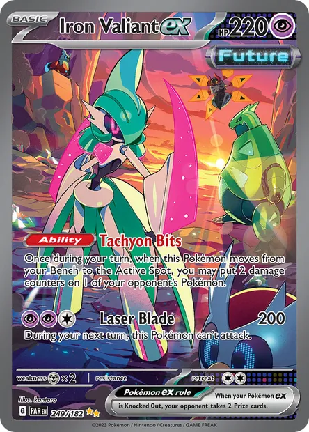 Iron Valiant ex, Pokémon card PAR 249 — Paradox Rift set
