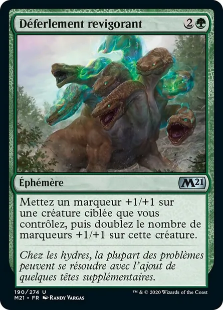 Déferlement revigorant, carte Magic M21 190 — extension Core Set 2021