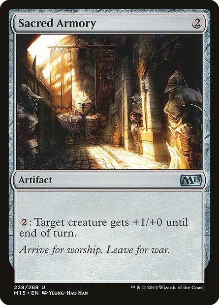 Sacred Armory, Magic card M15 228 — Magic 2015 set