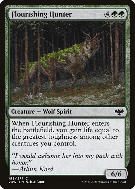 Flourishing Hunter, Magic card VOW 199 — Innistrad: Crimson Vow set